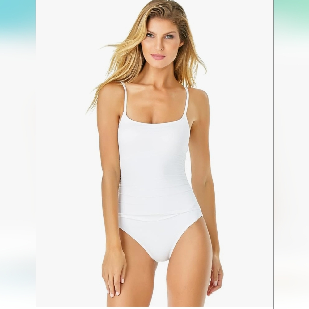 Anne Cole - Live in Color Shirred Lingerie Maillot One Piece Swimsuit